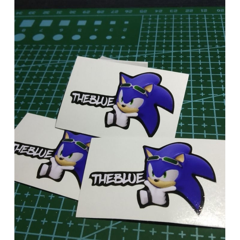 

stiker karakter animasi sonic the blue untuk laptop, pc, motor dll