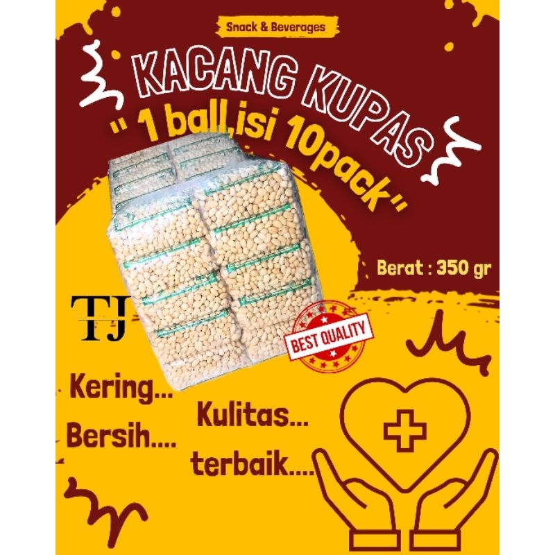 

TERMURAH KACANG KUPAS tuban 1 BALL ISI 10PACK(-+350gr)