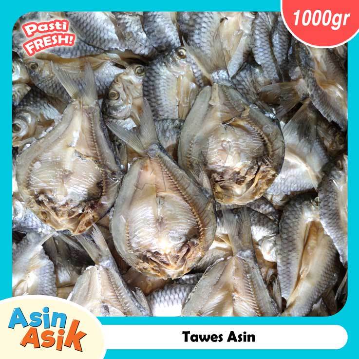 

Ikan Asin Tawes Asin Premium Kualitas Super Segar Fresh 1Kg Kemasan Vakum Aman