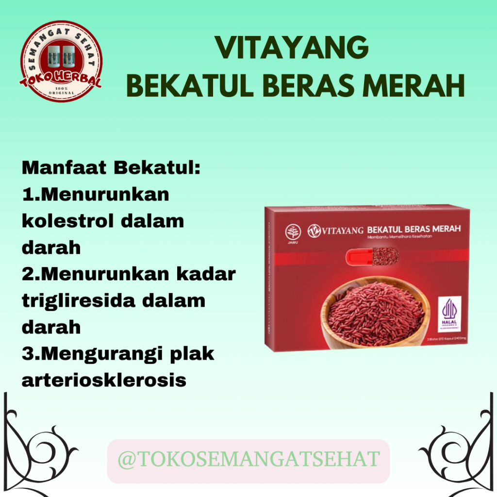 

Vitayang Bekatul Beras Merah Solusi Kolestrol