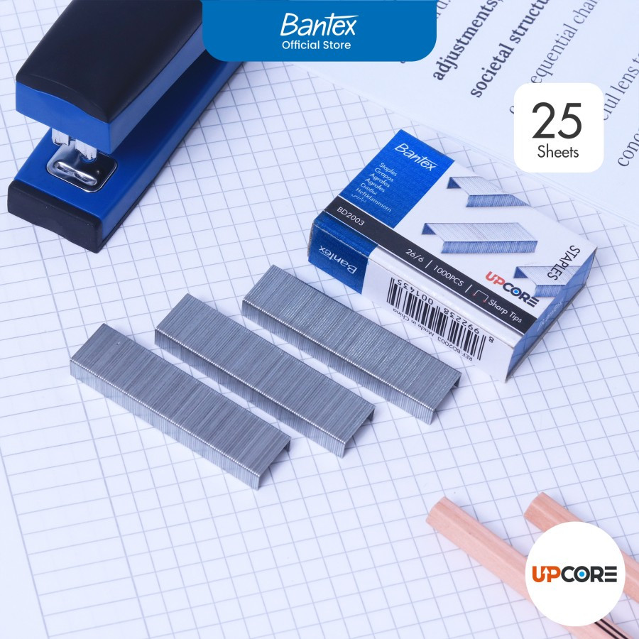 

Bantex Staples 26/6 Ujung Tajam Anti Karat | Untuk 30 Lembar Kertas | Isi 1000 Pcs # BD2003