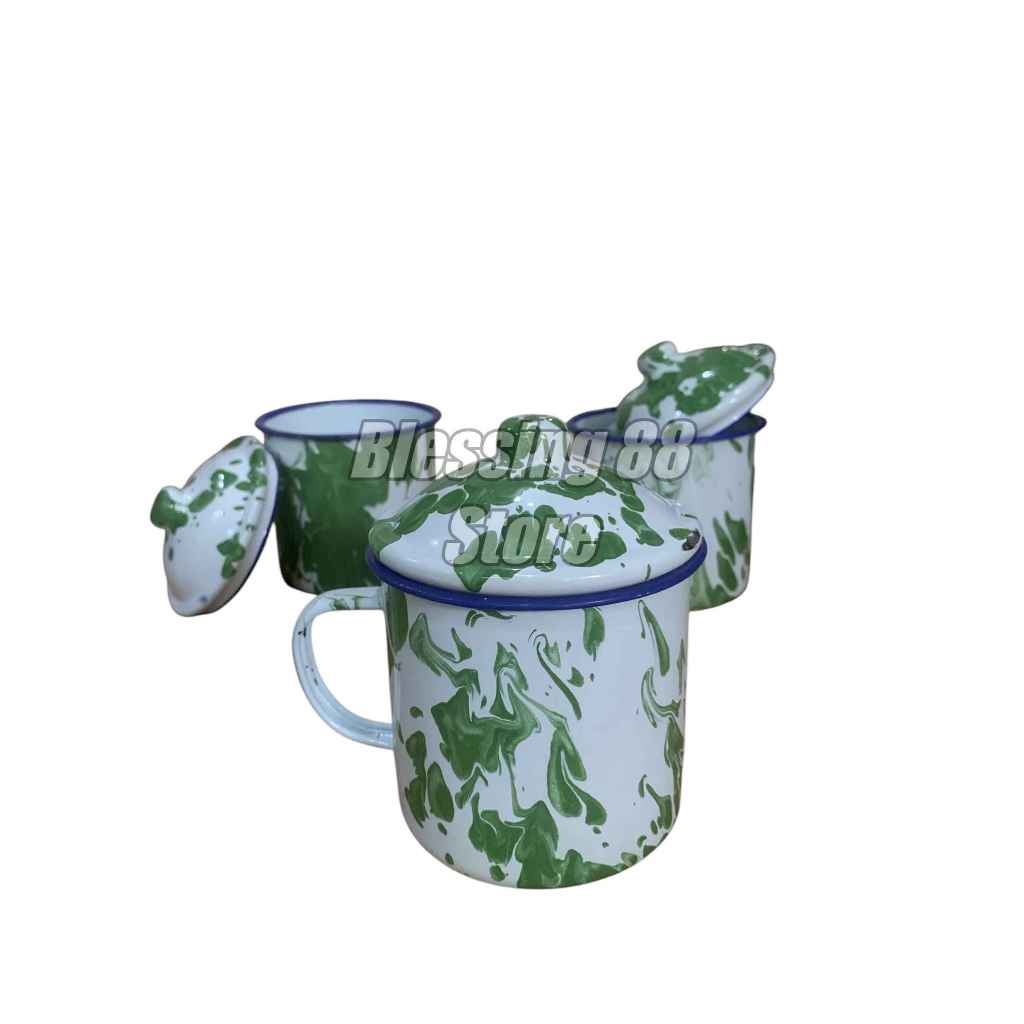 Mug Jadul Viral NAGAKO Stainless Steel 10cm - Mug Loreng - Kitchenware