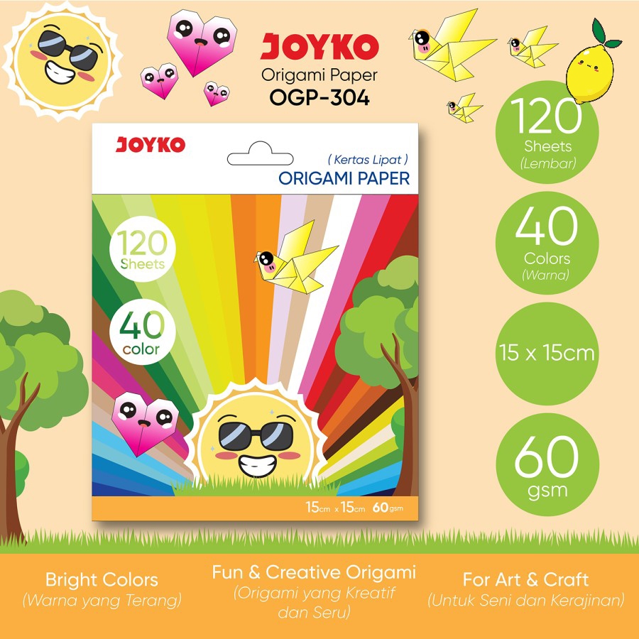 

Kertas Lipat Seni Origami Paper Joyko OGP-304 15 x 15 cm
