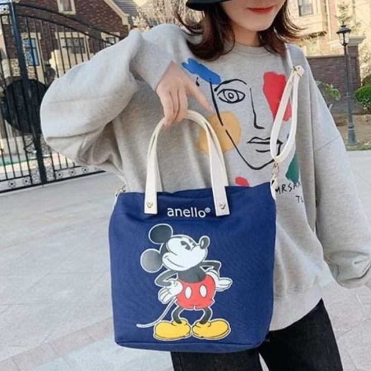TAS 2 IN 1 IMPORT MICKEY MOUSE SELEMPANG TENTENG / TAS MICKEY MOUSE / TAS SELEMPANG IMPORT / TAS LUC