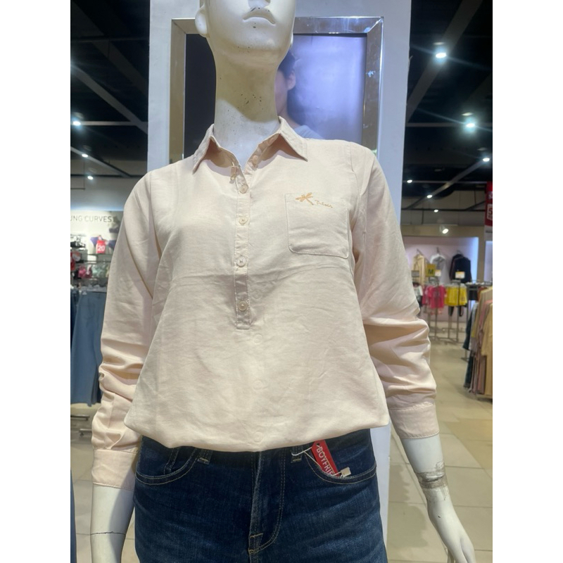 KEMEJA BLOUSE TRISET POLOS CREAM
