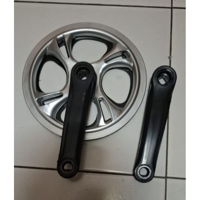 Crankset Crank 48T Gir Gear Depan Sakoni Sepeda Lipat Fixie MTB Single Speed Arm 152MM Single Cover