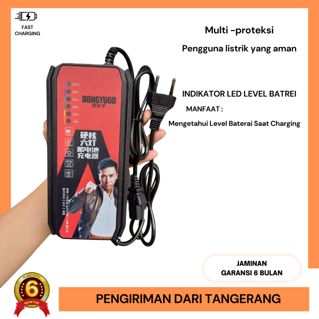 SMART CHARGER SEPEDA / MOTOR LISTRIK LED CUT OFF GODA UWINFLY DONGYU6D