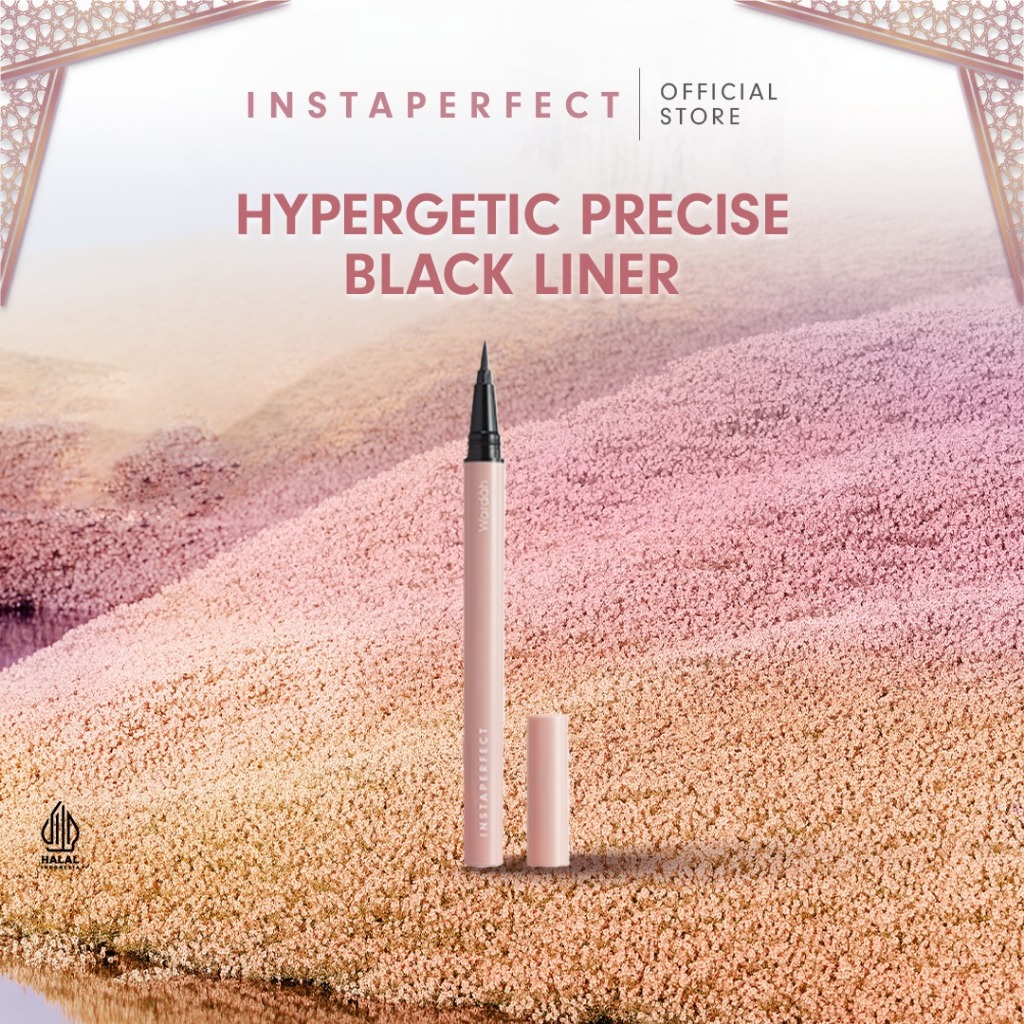 Instaperfect HYPERGETIC Precise Black Liner 1 g - Eyeliner Spidol (Hasil Presisi Sempurna & Pigmente