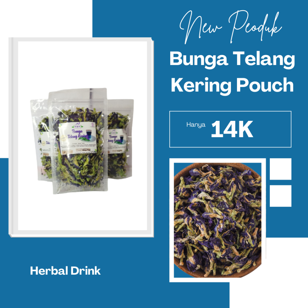 

Menurunkan berat badan Bunga Telang Kering Kemasan pouch