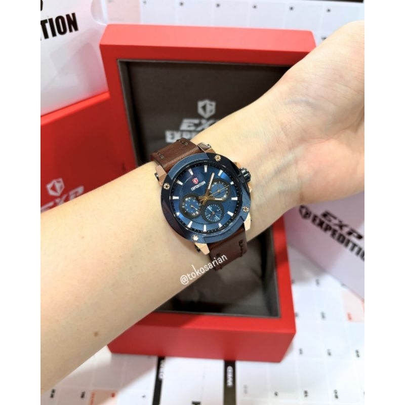 Expedition E6606B Original Bergaransi Jam Tangan Kulit Analog Wanita