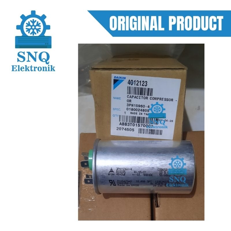 Capasitor AC daikin original epcos 40+2 uf 440VAC - Kapasitor original ac daikin 40+2uf original epc