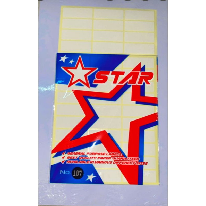 

LABEL STIKER NAMA/LABEL STICKER HARGA STAR NO.107