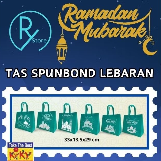 

(1 PCS) TAS SPUNBOND/ TAS KAIN IDUL FITRI KIKY ECER (33X29X13,5CM)