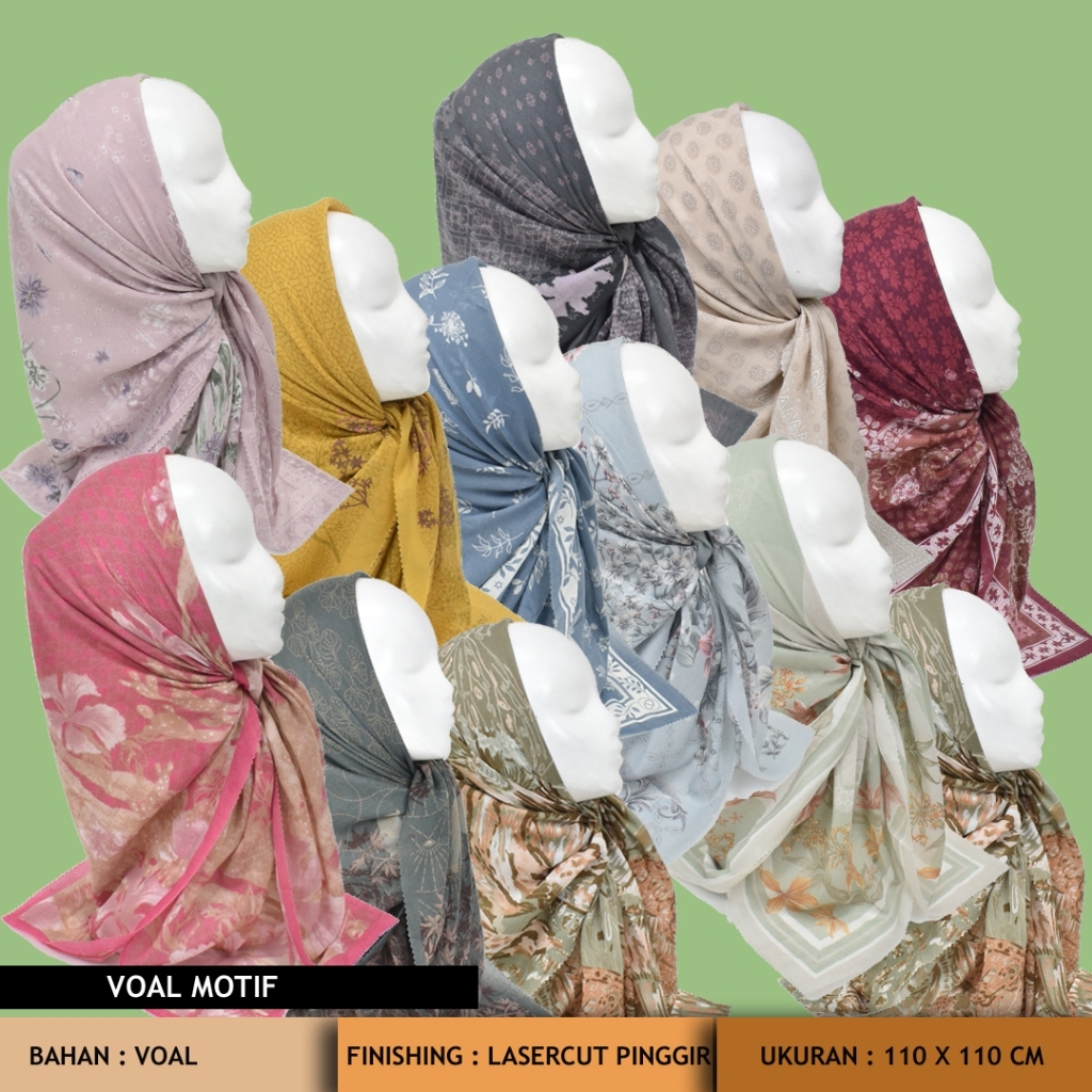 JILBAB VOAL MOTIF SUBLIM HIJAB VOAL PREMIUM MOTIF KERUDUNG SEGI EMPAT VOAL SUBLIM