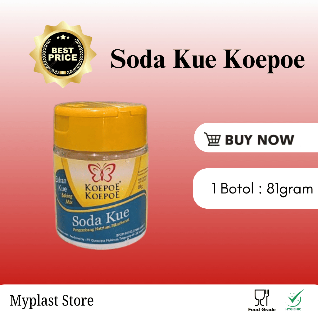 

Soda Kue Koepoe Koepoe (Botol) Berat 81gr/Pengembang