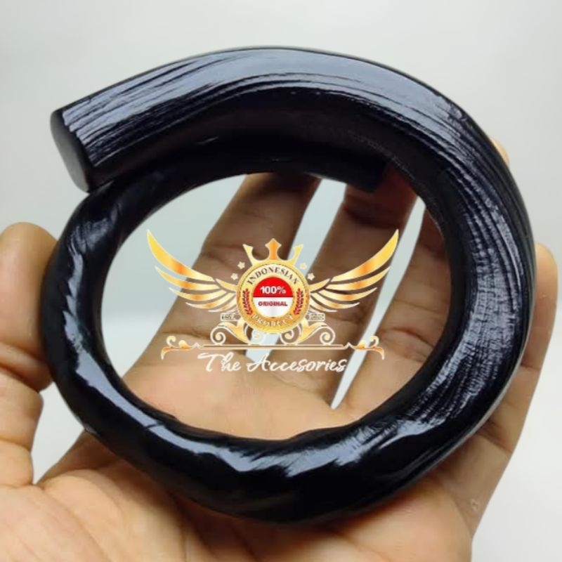 Gelang Akar Bahar Hitam Asli Jumbo Pekat Berkualitas Original 100%
