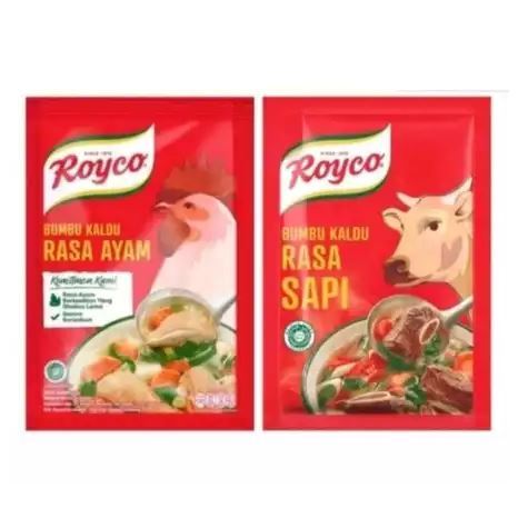 

OKHI - IND - Royco BUMBU KALDU Penyedap Makanan Penyedap Rasa AYAM & SAPI Beryodium 220G