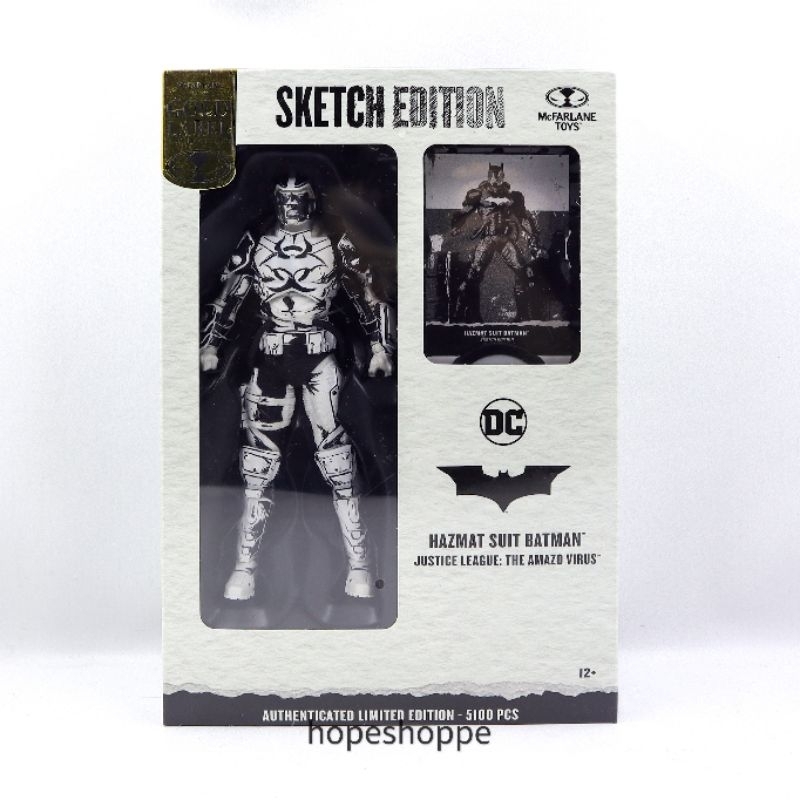 Mcfarlane Sketch Edition Hazmat Suit Batman Justice League the Amazo Virus Action Figure