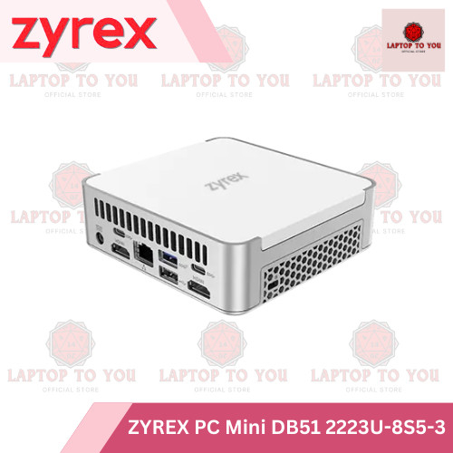 DESKTOP ZYREX PC MINI DB51 2223U-8S5-3 Intel Core i3-1215U 8GB DDR4 512GB SSD WINDOWS 11 FREE MONITO