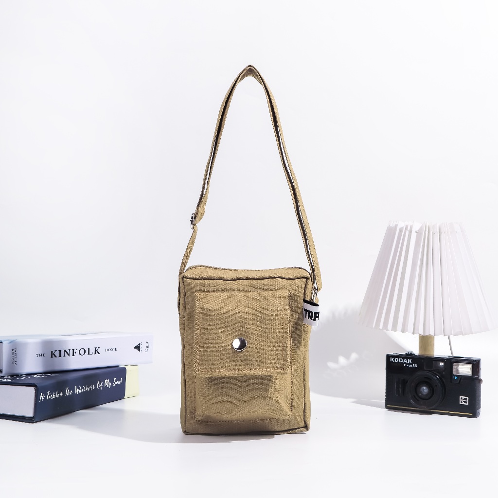 Tas Selempang Kecil Bahan Kanvas Tas Wanita Kanvas Tas Bahu Kasual Mooca