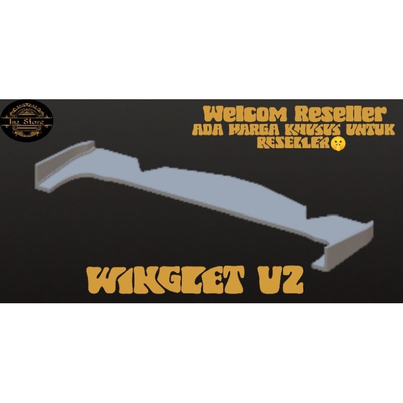 Miniatur aksesoris Winglet bus plastik