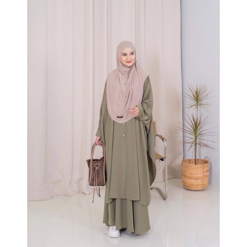 Aurora set Abaya - Abaya Wanita - Baju mislim wanita