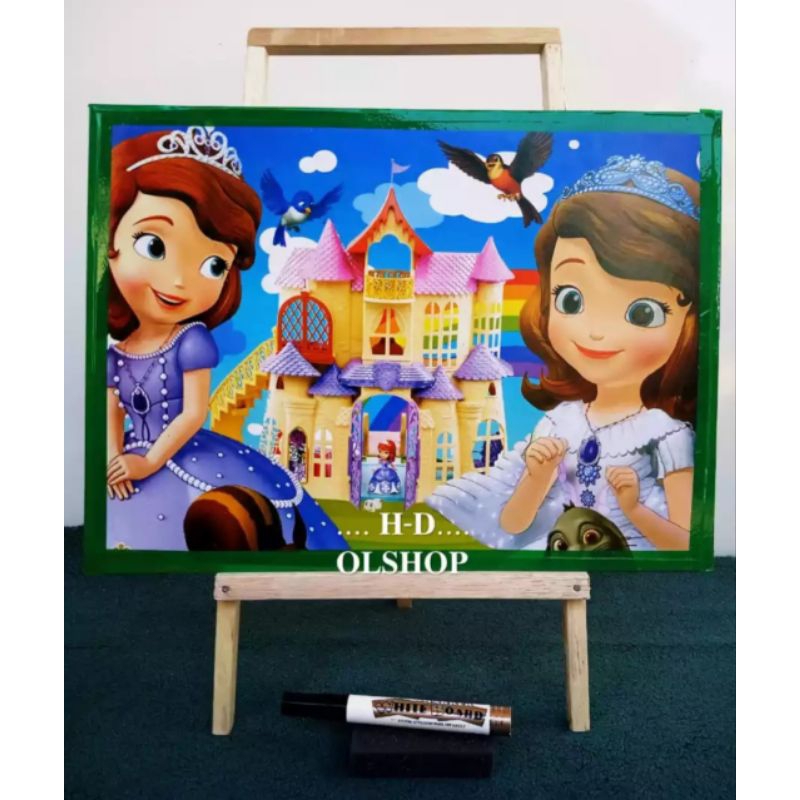 

Papan Tulis Penyangga Natural/Papan tulis dengan penyangga ukuran 30x50/1 set papan tulis white board