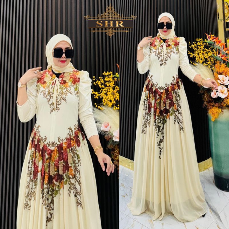 ready gamis almaira bludru 100% ORI SHR