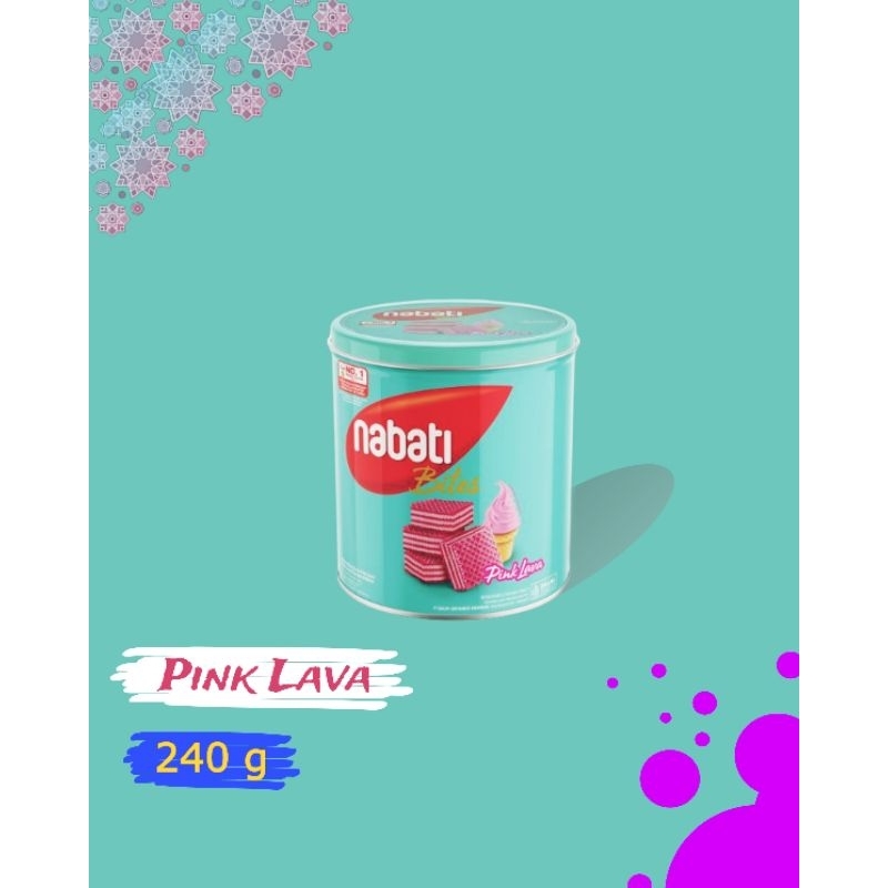 

Nabati Kaleng Pink Lava|Kemasan 240g|Richeese Nabati