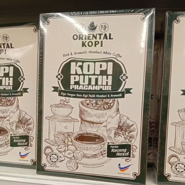 

Oriental Kopi White Coffee Premix Hazelnut Flavour Isi 10