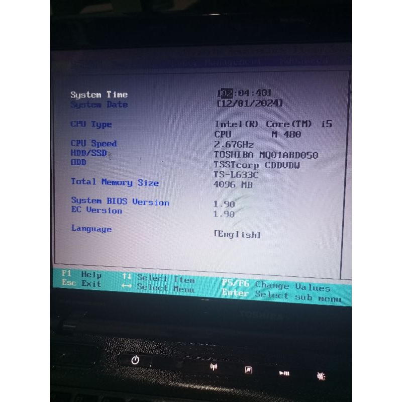 Motherboard mesin laptop Toshiba M645 Core i5
