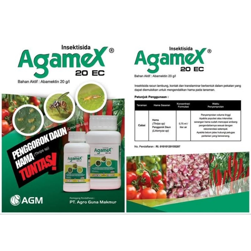 AGAMEX (Abamektin 20EC) Obat Insektisida Pembasmi Kutu Thrips dan Ulat