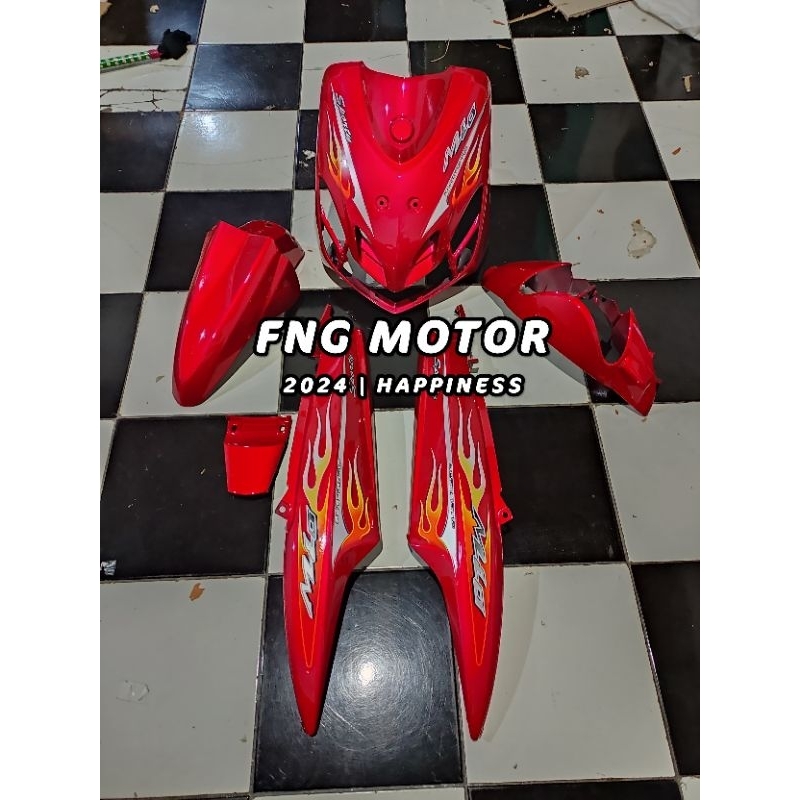 bodi halus motor Yamaha Mio sporty mio lama merah fullset bodi halus Mio lama/Mio sporty warna merah