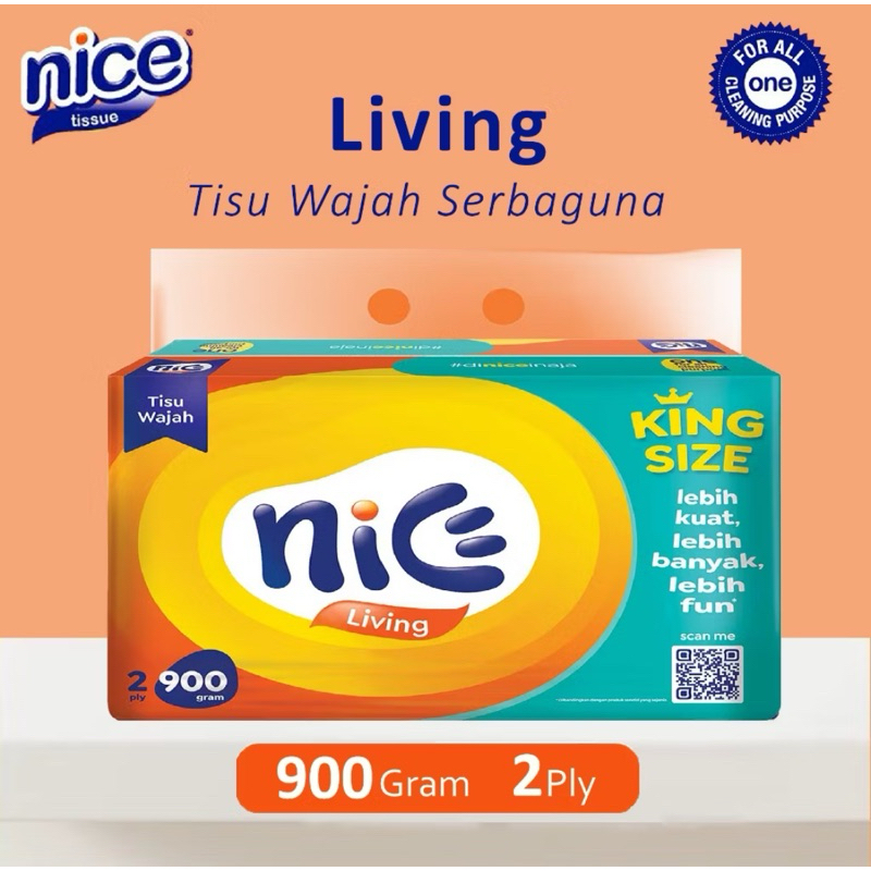Tisu Nice 900 Gram Sheet Facial Tissue 2 Ply - Tissu Wajah