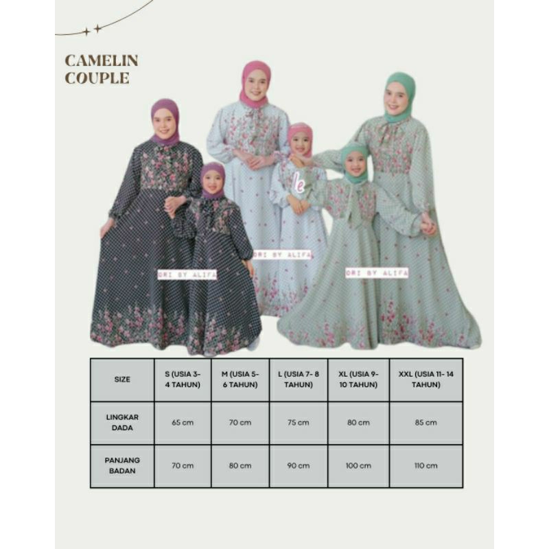 CAMELIN KIDS GAMIS SYARI ANAK PEREMPUAN AMIRA KIDS ORI ALIFAq