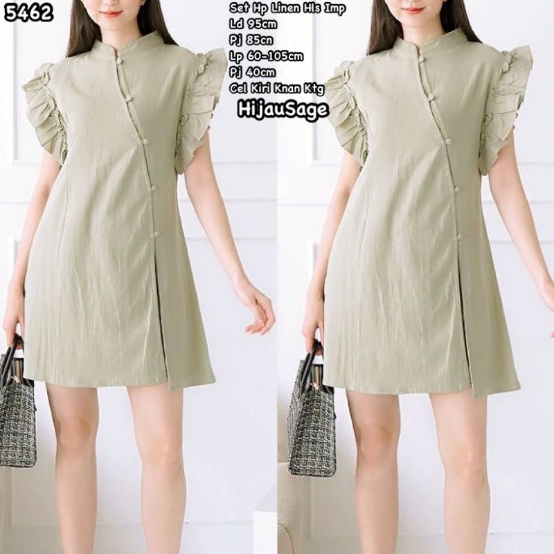 Set/Setelan Wanita Hotpants Celana Pendek Cheongsam Halus Import