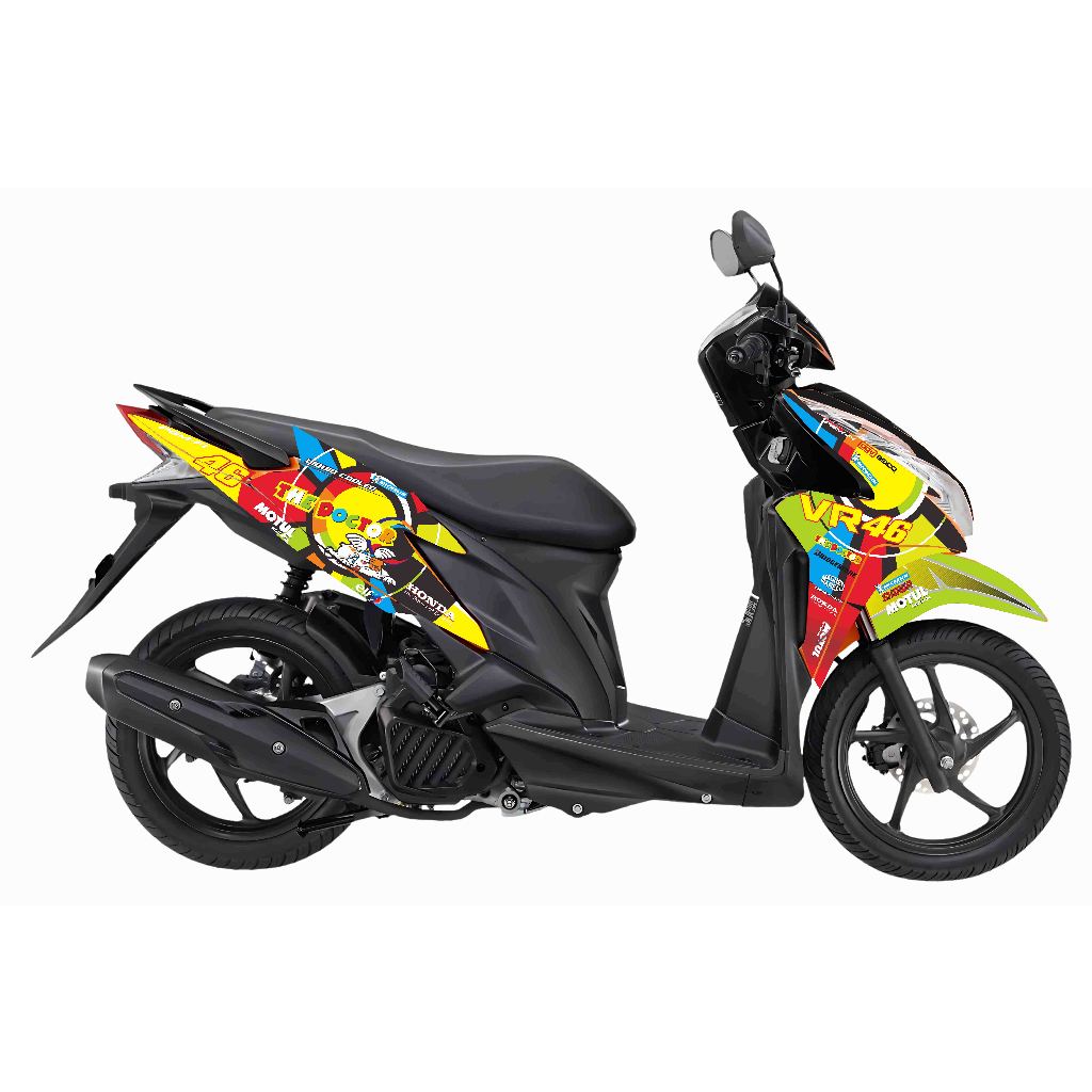 DECAL FULL BODY VARIO 125 FI VR-46, STRIPING FULL BODY VARIO 125 FI VR-46