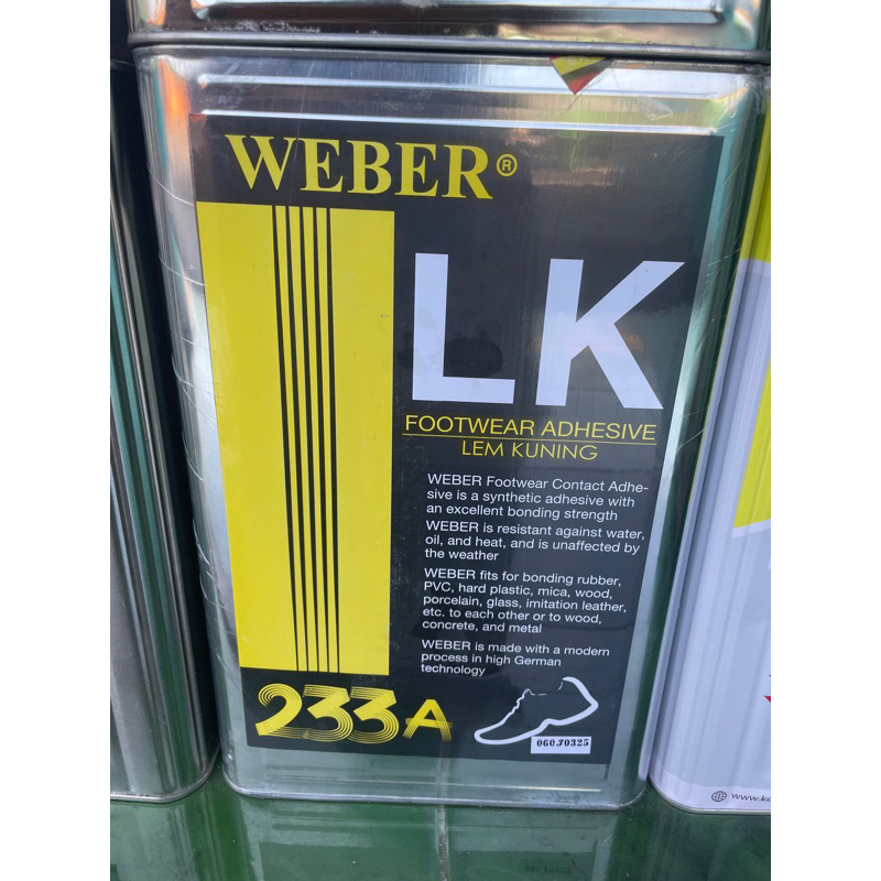 Lem kuning Weber, isi 10 KG, untuk sofa, furniture, spons, sandal sepatu