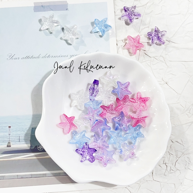 ✧*｡٩(COD)و✧*｡Manik-manik Kaca Manik-manik Kaca Asli - Bintang Laut Bintang Laut