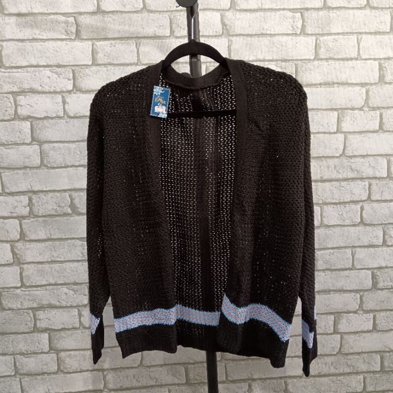 CARDIGAN HITAM | Rajut premium | outerwear