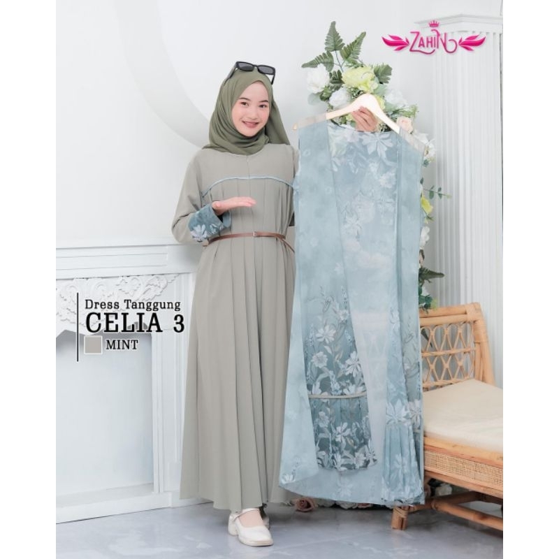 CELIA HAURA SET GAMIS OUTER ANAK KEKINIAN FASHION TERBARU REMAJA BY ZAHIN//SET OUTER WANITA // GAMIS
