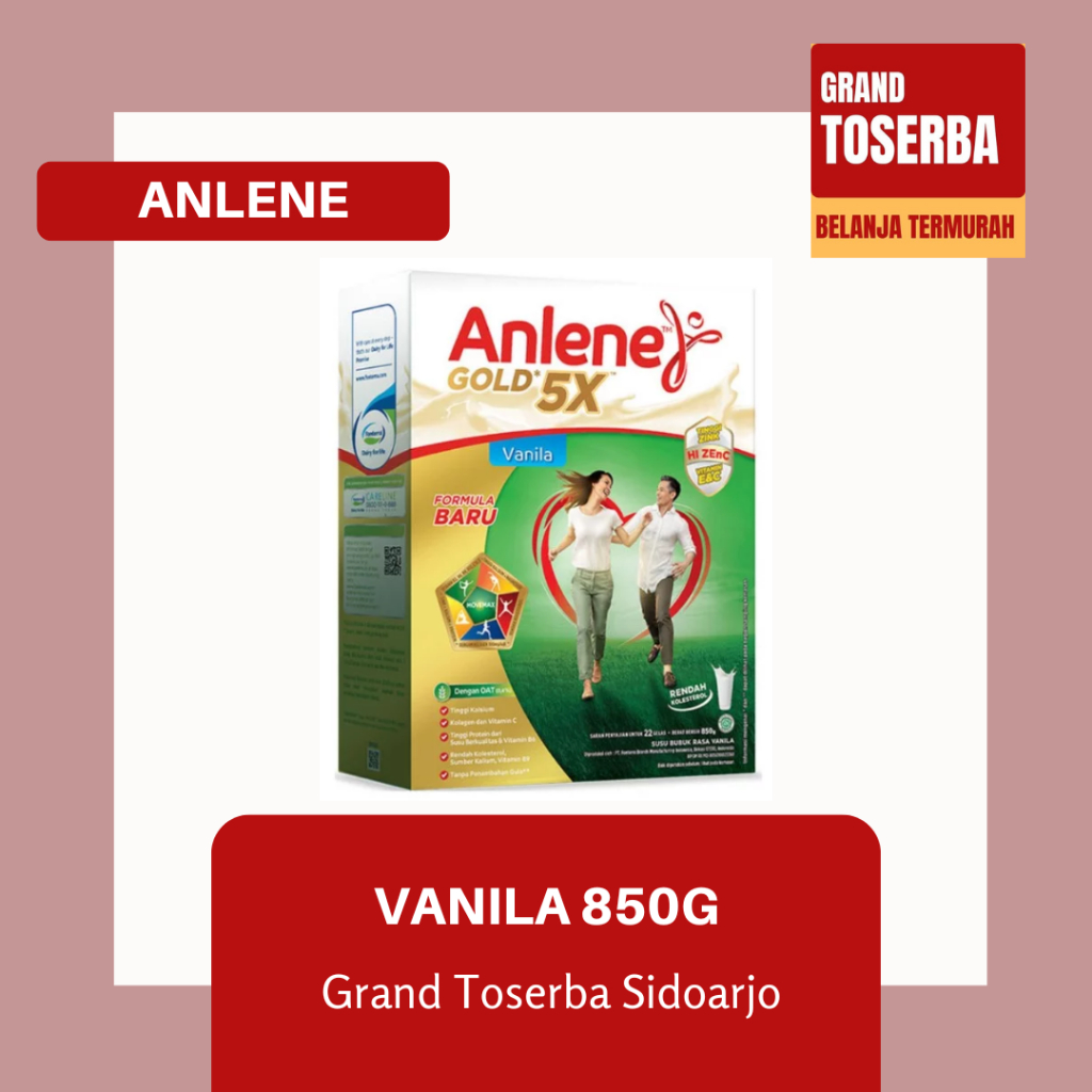 

ANLENE GOLD 3x & ACTIFIT 5x 580g - 850g / SUSU DEWASA TINGGI KALSIUM 19-50thn