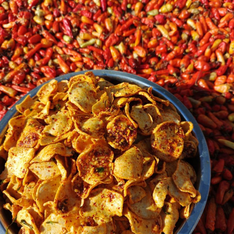 

Basreng Daun jeruk pedas 150 gram