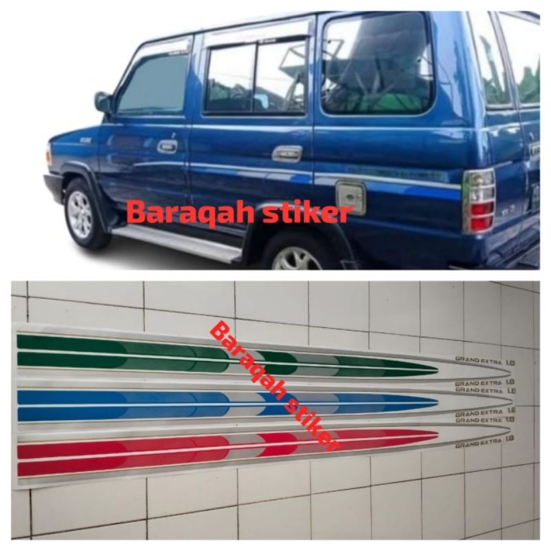 Striping body stiker mobil kijang grand extra 1.8