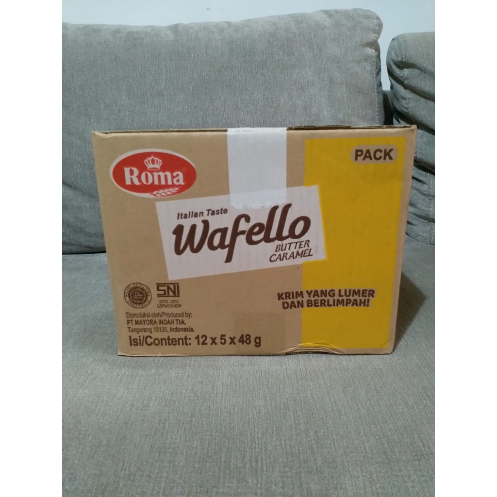 

GROSIR TERMURAH ROMA WAFER WAFFELO 48GR (2000S) 1KRT=78PCS
