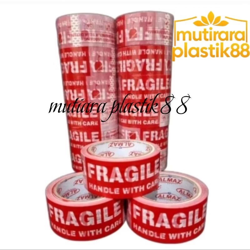 

lakban Bening Coklat Fragile 45mm x 100yard Super Kuat / Lakban Bening / lakban Cokelat / Lakban Frag...