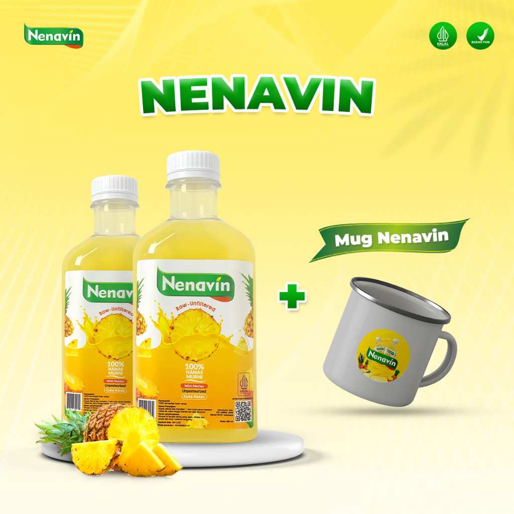 

Nenavin Cuka Nanas Asli untuk Kesehatan Efektif Mengatasi Diabetes Halal With Mother 2 Botol