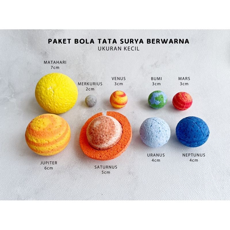 1 SET PAkET BOLA GABUS TATA SURYA / BOLA TATA SURYA BERWARNA
