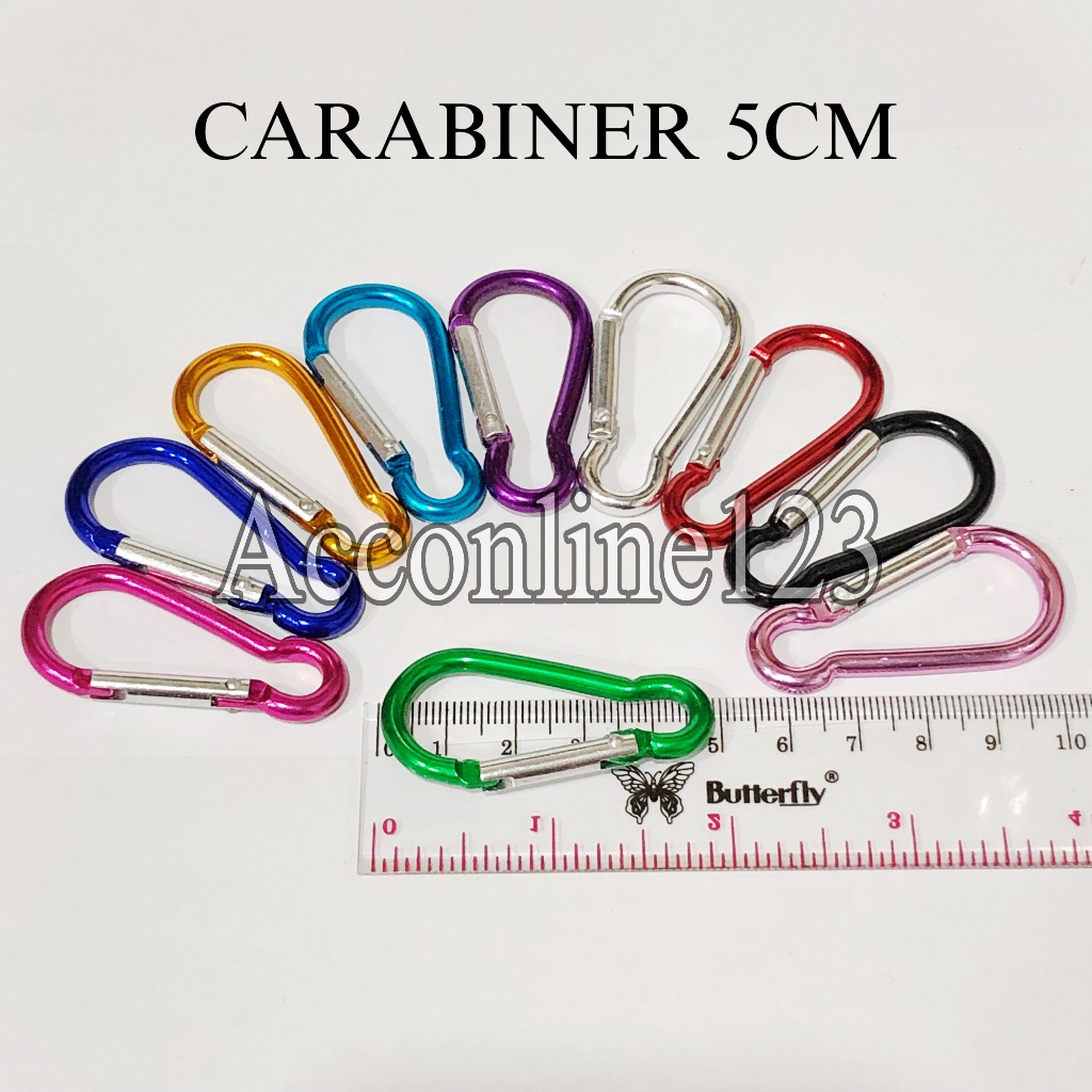 Carabiner 5cm / Gantungan Karabiner / Gantungan Kunci Carabiner 5cm