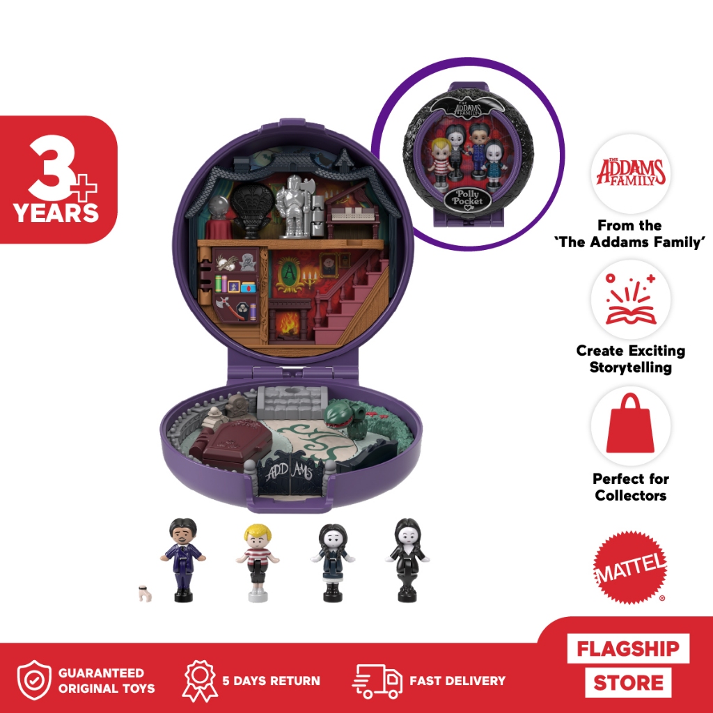 Polly Pocket Collector The Addams Family Compact - Mainan Boneka Anak Perempuan